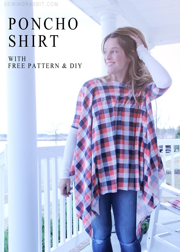 \"poncho-short-with-free-pattern\"